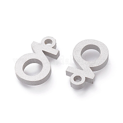 変色しにくい304ステンレススチールペンダント  マットなスタイル  ギリシャ語のアルファベット  ステンレス鋼色  文字.d  11x7x1.5mm  穴：1.5mm&nbsp;STAS-A045-24P