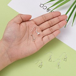 925スターリングシルバーピアスフックパーツ  ペンダントベイルと  銀  22mm  20ゲージ  ピン：0.8mm&nbsp;X-STER-I014-28S