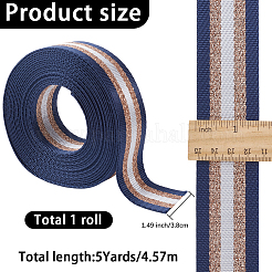 5ヤードポリエステルリボン  洋服アクセサリー  プルシアンブルー  1-1/2インチ（38mm）  5ヤード/セット&nbsp;OCOR-GF0005-11A