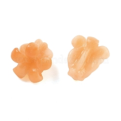 合成サンゴ刻まれたビーズ  染め  花  ナバホホワイト  12x12.5x11.5mm  穴：1.4mm&nbsp;CORA-K010-01L