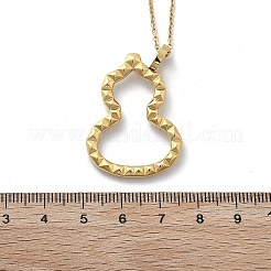 イオンプレーティング(IP) 304 ステンレススチールペンダントネックレス  ヒョウタン  14KGP本金メッキ  25.59インチ（65cm）&nbsp;NJEW-K255-20G