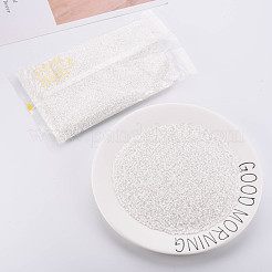 ガラス竹ビーズ  不透明色の光沢  リネン  2.5~3x2mm  穴：0.9mm  約15000個/ポンド&nbsp;SEED-S032-17A-121