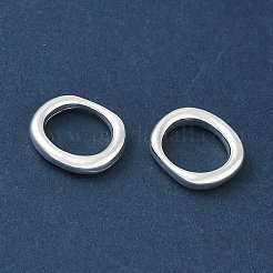 真鍮製フレームコネクター  丸いリング  カドミウムフリー＆鉛フリー  長持ちメッキ  リング形状  銀  13x14x3mm  内径：9.5mm&nbsp;KK-CBAFC6C-03S