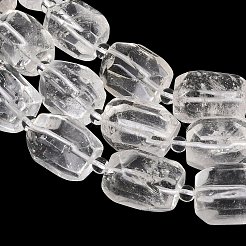 天然石クオーツクリスタルビーズ連売り  水晶  オーバル  13~19x11~15.5x11~14mm  穴：0.8~1.2mm  約17~23個/連  15.35''~15.75''（39~40センチメートル）&nbsp;G-Z147-E01-01