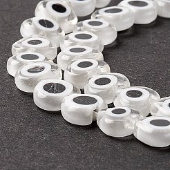 手作りナザールボンジュウランプワークビーズ連売り  ハート  透明  6~7x8x3mm  穴：1mm  約47~49個/連  13.19~13.98インチ（33.5~35.5cm）&nbsp;LAMP-F023-B08