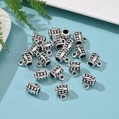 チベット風チャームベイル  保釈ビーズ  カドミウムフリー＆鉛フリー  カップ  アンティークシルバー  11x9x7mm  内径：3.5mm  穴：1.5mm&nbsp;LS-LF0435Y