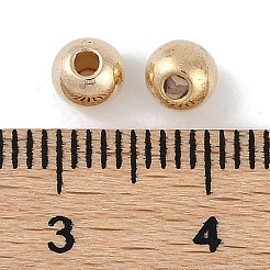 Ccbプラスチックラウンドビーズ  ゴールドカラー  5x4mm  穴：1.6mm  約250個/20g&nbsp;X1-ALUM-U001-08B-03