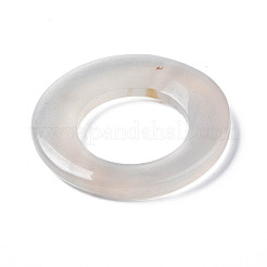 天然石グレーアゲートペンダント  リング  48~57x6mm  穴：26~27mm&nbsp;G-S356-24