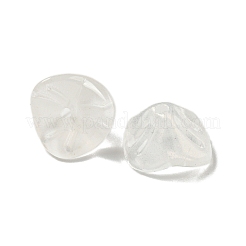 電気メッキガラスビーズ  スプレー塗装  トライビーンズ  朝顔  ホワイト  7x11x12mm  穴：1.4mm  100個/セット&nbsp;GLAA-G119-01I