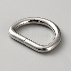 亜鉛合金Dリングサスペンションクラスプ  財布作り  プラチナ  35x28.5x4.5mm&nbsp;FIND-WH0366-051B