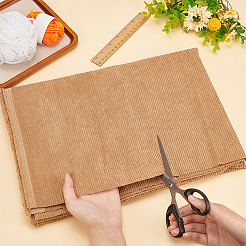 コーデュロイキンテッドリブ生地  衣料品用  キャメル  156x0.05cm&nbsp;DIY-WH0002-68B