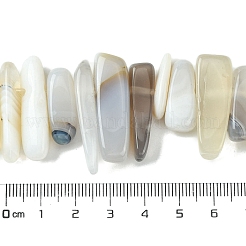 天然石グレーアゲートビーズ連売り  チップ  トップ掘削  20~35x6~11x6~11.5mm  穴：1.8~2.7mm  15.35~15.55インチ（39~39.5cm）&nbsp;G-G117-C06-01