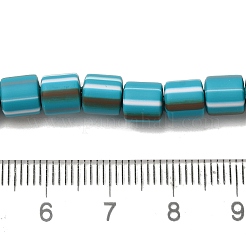 ポリマークレイビーズ連売り  コラム  ダークターコイズ  6~6.5x6~6.5mm  穴：1.2mm  約61~64個/連  15.55~15.94''（39.5~40.5センチメートル）&nbsp;CLAY-H006-01K