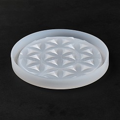 花の質感のあるカップマットのシリコーン型のDIYライフ  レジンキャスティングコースター金型  UVレジン用  エポキシ樹脂工芸品作り  フラットラウンド  125x14mm&nbsp;LS-SIMO-H009-05A