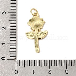 真鍮製エナメルペンダント  花のチャーム  グリッターパウダー付き  長持ちメッキ  カドミウムフリー＆鉛フリー  18KGP本金メッキ  26x13.5x1.5mm  丸カン：5x1ミリ  内径：3mm&nbsp;KK-A296-41G