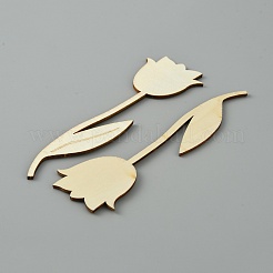 未完成の木板  木の花の切り抜き  チューリップの形  トウモロコシの穂の黄色  15.5x4.7x0.25cm&nbsp;DIY-WH0034-83B