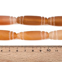 天然石瑪瑙ビーズ連売り  バレル  染め＆加熱  38~41x11~15mm  穴：2~3mm  約8個/連  12.40~12.60インチ（31.5~32cm）&nbsp;G-Q606-42F