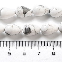 天然石ハウライトビーズ連売り  ティアドロップ  12x8mm  穴：1.2mm  約33~34個/連  15.16~16.54''（38.5~42センチメートル）&nbsp;G-B106-A26-02