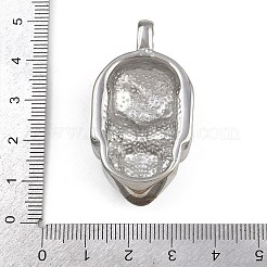 ハロウィーンテーマ 304 ステンレススチールペンダント  ステンレス鋼色  変色しない  スカル  45x24x10.5mm  穴：4x5.5mm&nbsp;STAS-A120-04B-P