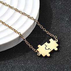 201 ステンレススチール パルセラ パズルリンク ブレスレット  女性用アズキチェーンジュエリー  18KGP本金メッキ  8-1/4インチ（20.8cm）&nbsp;BJEW-B128-03G