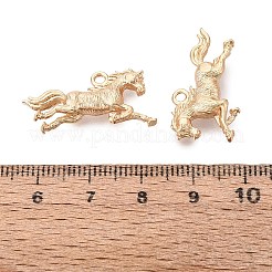 真鍮チャーム  馬のチャーム  18KGP本金メッキ  13.5~14.5x26~27x4.5mm  穴：1.6~1.8mm&nbsp;KK-Q074-23G