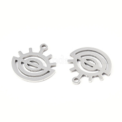 変色しない201ステンレススチールペンダント  アウトラインチャーム  目  ステンレス鋼色  16x15.5x1mm  穴：1.4mm&nbsp;STAS-N091-159P