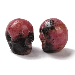 天然ロードナイトビーズ  ハロウィンの頭蓋骨  11~11.5x8.5~9x11~11.5mm  穴：0.9~1mm&nbsp;G-C038-01O
