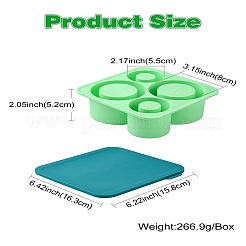 カップ用アイスキューブシリコン型  柱状氷型  薄緑  158x163x52mm  内径：55mmと56mmと78mmと80mm&nbsp;DIY-CJC0006-25