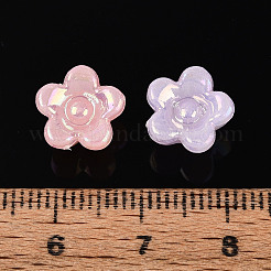 プラスチックビーズ  模造ゼリー  花  ABカラーメッキ  ミックスカラー  10x10.5x6.5~7mm  穴：1.9mm  約3571個/500g&nbsp;KY-N026-24