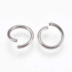 変色しにくい304ステンレススチール製オープン丸カン  ラウンド  ステンレス鋼色  10x1mm  18ゲージ  内径：7.5mm  2000個/袋&nbsp;STAS-P204-05P-01