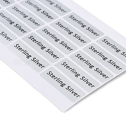 ペット用スターリングシルバーステッカー  ジュエリー包装用メタリック製粘着ラベル長方形  ブラック  30x10mm  20pcs /シート&nbsp;DIY-NH002-01A