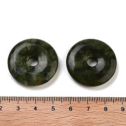 天然南方翡翠ペンダント  ドーナツ/円盤チャーム  30x6mm  穴：6mm&nbsp;G-K099-30mm-03