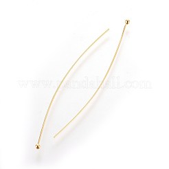 真鍮のボールヘッドピン  金色  サイズ：約0.5 mm厚  24ゲージ  長さ50mm  ヘッド：1.5mm&nbsp;RP0.5X50MM-G