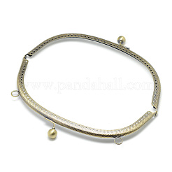 バッグクラフト用アイアン製がま口金具  アンティークブロンズ  105x205x12mm  穴：1.5~8.5mm&nbsp;FIND-T008-066AB