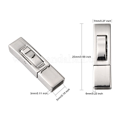 変色しにくい304ステンレススチール製バヨネット留め具  長方形  ステンレス鋼色  25x7x6mm  穴：3x5mm&nbsp;STAS-F122-34P