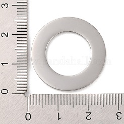 変色しない304ステンレススチールコネクタチャーム  レーザー切断  リングリンク  ステンレス鋼色  25x1.5mm  内径：15mm&nbsp;STAS-K270-35P