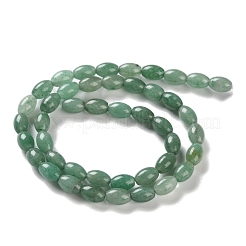 天然石グリーンアベンチュリンビーズ連売り  ライス  9x6mm  穴：1mm  約44個/連  15.94インチ（40.5cm）&nbsp;G-I369-B08-01