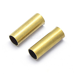 真鍮製チューブビーズ  鉛フリー＆カドミウムフリー＆ニッケルフリー  チューブ  生（メッキなし）  10x3mm  穴：2mm&nbsp;LS-KK-A143-30C-RS