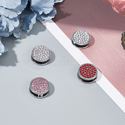 亜鉛合金フック8色4個  ラインストーン付き  オートアクセサリー  ミックスカラー  23.3x9mm  穴：5mm  2個/色&nbsp;ALRI-CA0001-11