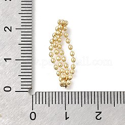 真鍮ボールチェーンマルチ連コネクタチャーム  長持ちメッキ  14KGP本金メッキ  22x4x3mm&nbsp;LS-KK-U061-06G