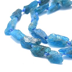 生の粗い天然アパタイトビーズ連売り  ナゲット  8~12x5~7.5x3~6.5mm  穴：0.8mm  約33~38個/連  15.55インチ（39.5cm）&nbsp;G-F715-079