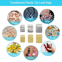 半透明プラスチック製再封可能包装袋 60種類 6個  長方形  ミックスカラー  11~15x7~10.5x0.03cm  10個/スタイル&nbsp;OPP-TADJ0001-02