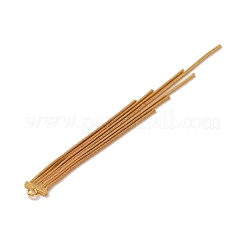 真鍮のスクエアスネークチェーンタッセルビッグペンダント  18KGP本金メッキ  104x8x1mm  穴：2mm&nbsp;KK-G510-10G