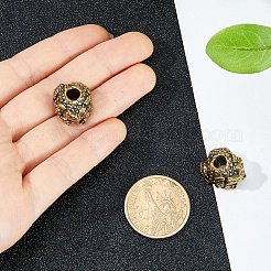 真鍮製ヨーロピアンビーズ  大穴ビーズ  ヒキガエル  アンティーク黄金  18x15.5x9.5mm  穴：5mm&nbsp;KK-WH0079-196B