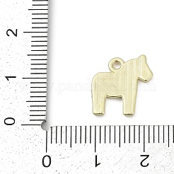 独立記念日合金エナメルチャーム  ゴールドカラー  馬  13.5x13x1.5mm  穴：1.5mm&nbsp;PALLOY-V001-07F