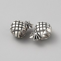合金ヨーロピアンビーズ  大穴ビーズ  パイナップル  アンティークシルバー  11.5x7x7mm  穴：4.7mm&nbsp;FIND-WH0152-704AS