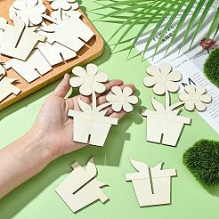 絵画芸術のための未完成の空白の木片  焼き絵  家の装飾  トウモロコシの穂の黄色  花  71~130x69~100x2.5mm&nbsp;WOOD-CJC0011-16C