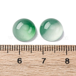 ナチュラルグリーンオニキス瑪瑙キャビネット  染め＆加熱  半円/ドーム  10x5mm&nbsp;G-K348-07A-01