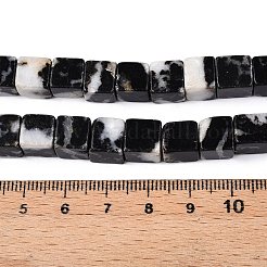 天然石ゼブラジャスパービーズ連売り  キューブ  7.5~9x7.5~9x7.5~9mm  穴：1.2mm  約47~49個/連  15.35~15.79''（39~40.1センチメートル）&nbsp;G-T139-8x8-15A