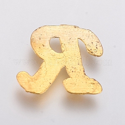 合金カボション  文字L  ゴールドカラー  文字.r  R：8x9x1mm&nbsp;PALLOY-CJC0001-68R